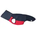 Softshell azul marino/rojo