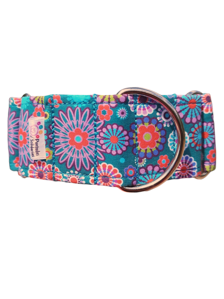 Collar martingale mandalas personalizado (4 cm, Si)