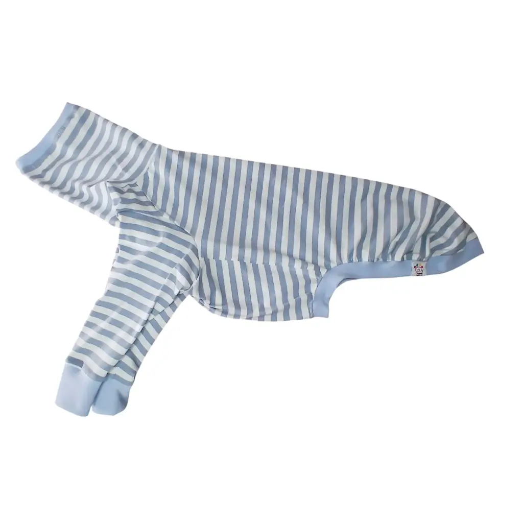 Camiseta de Rayas azul bebe con patas