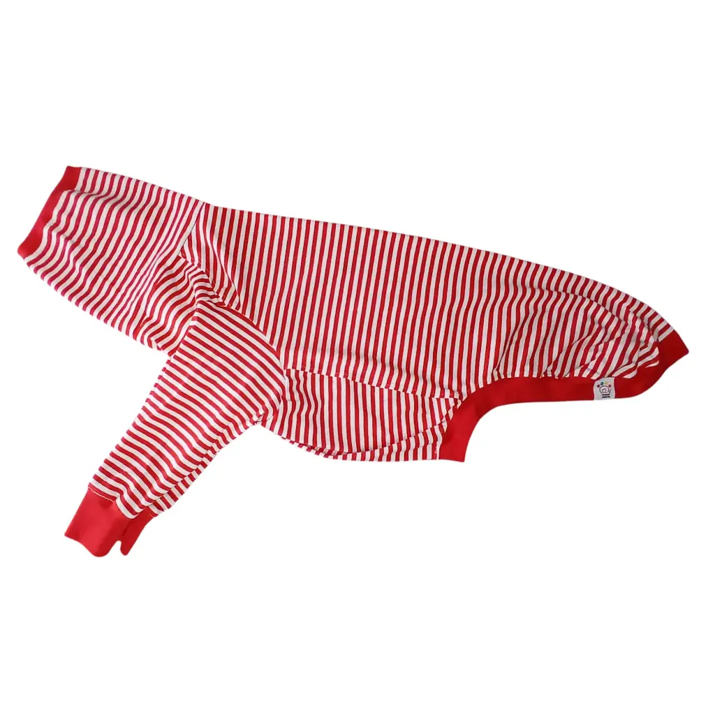 Camiseta de Rayas rojas con patas
