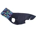 Softshell LIBERTY  azul marino cuello camuflaje abstracto