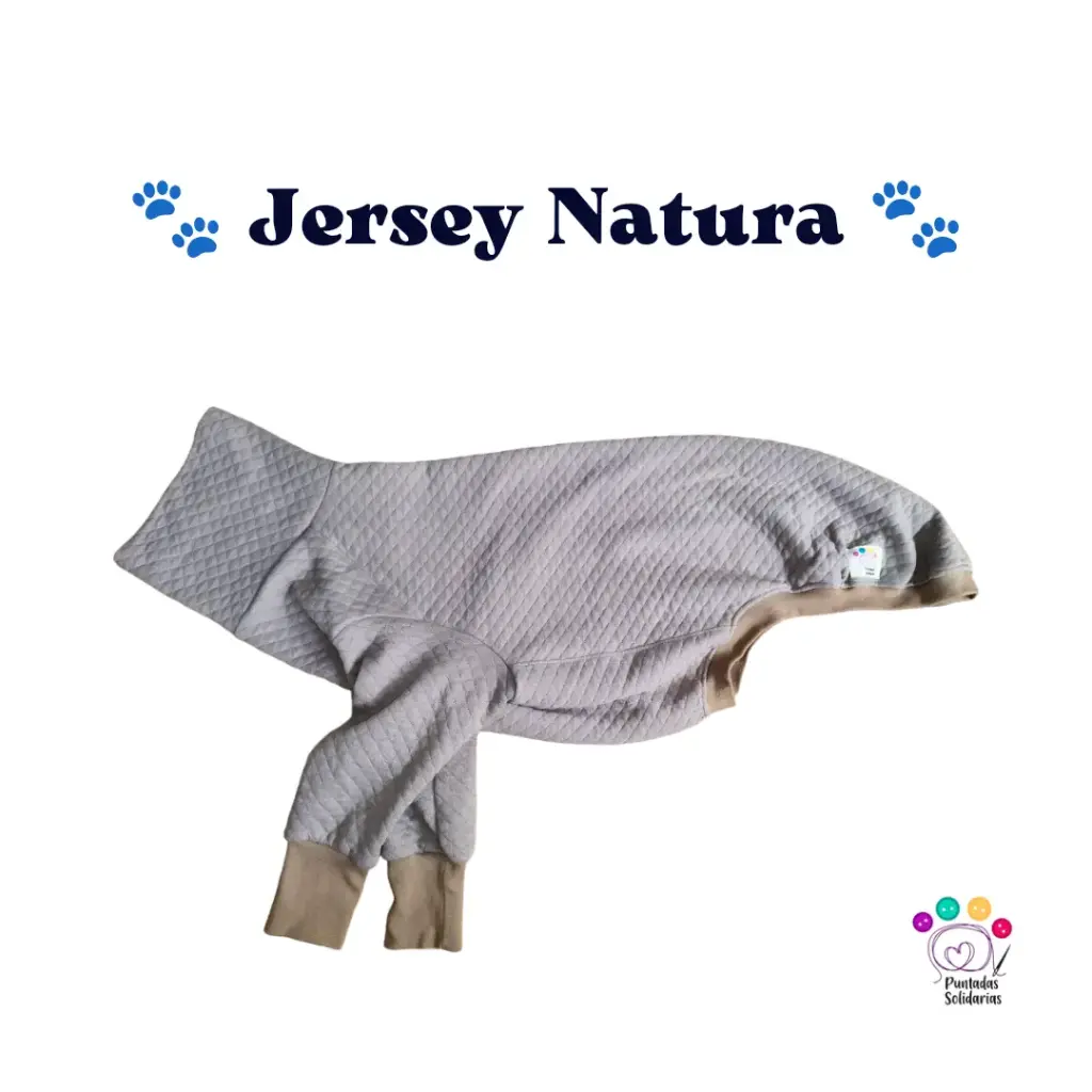 Jersey Natura con patitas Taupe (selecciona tu talla y te lo confecciono)