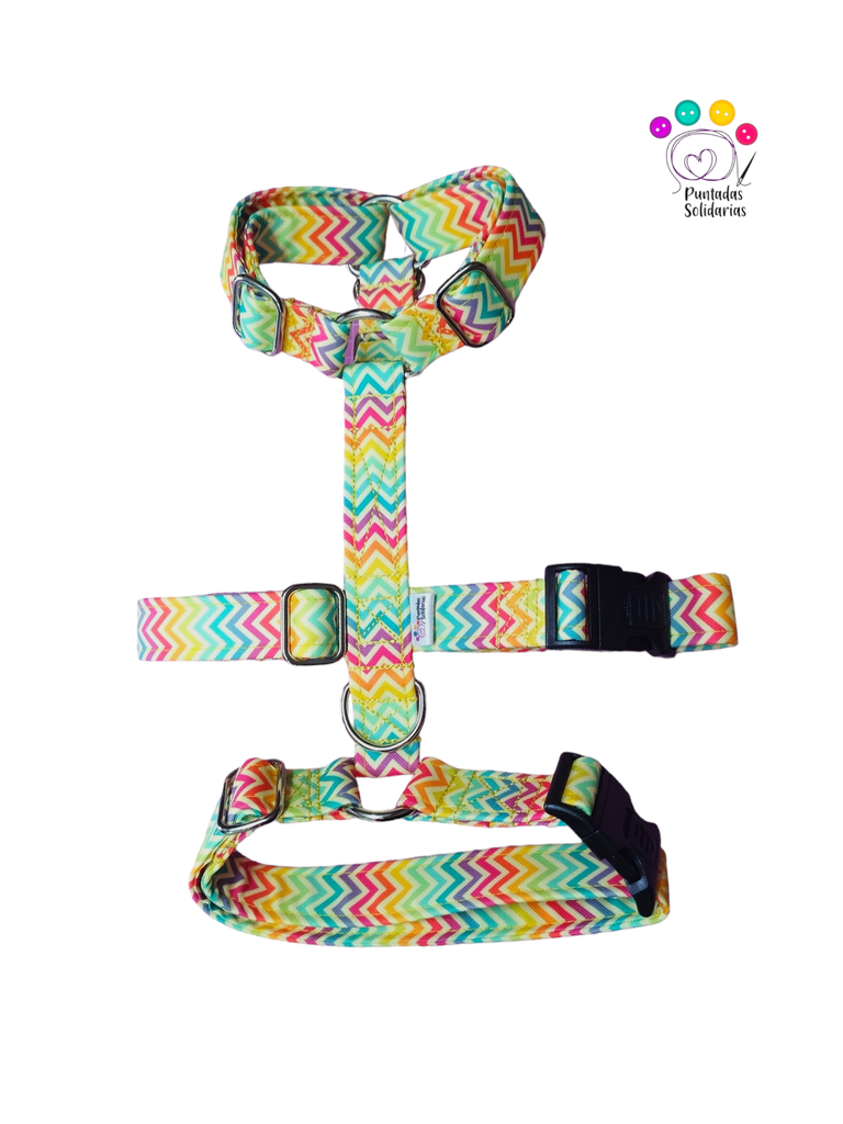 Arnés 3 puntos antiescape zigzag impermeable  a medida 