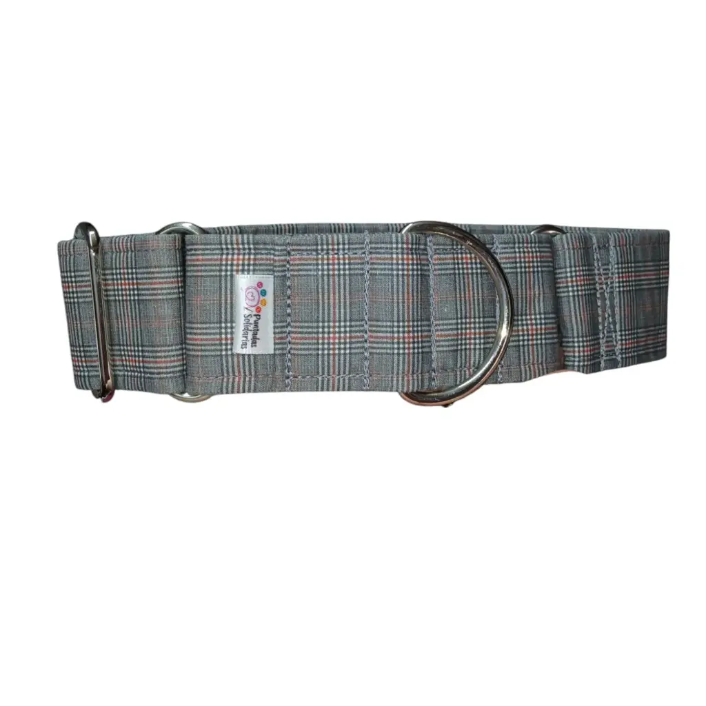 Collar martingale cuadros gris