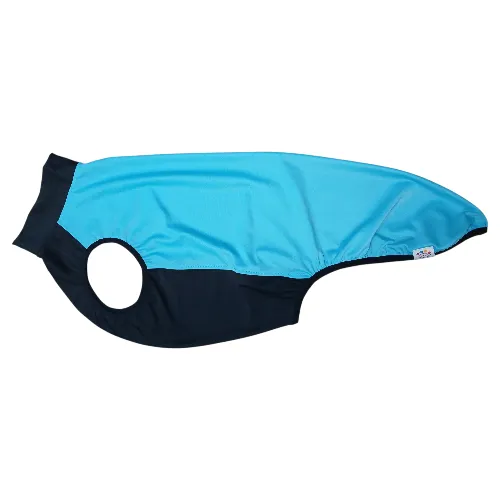Lycra sport azul + negro (cuello negro)