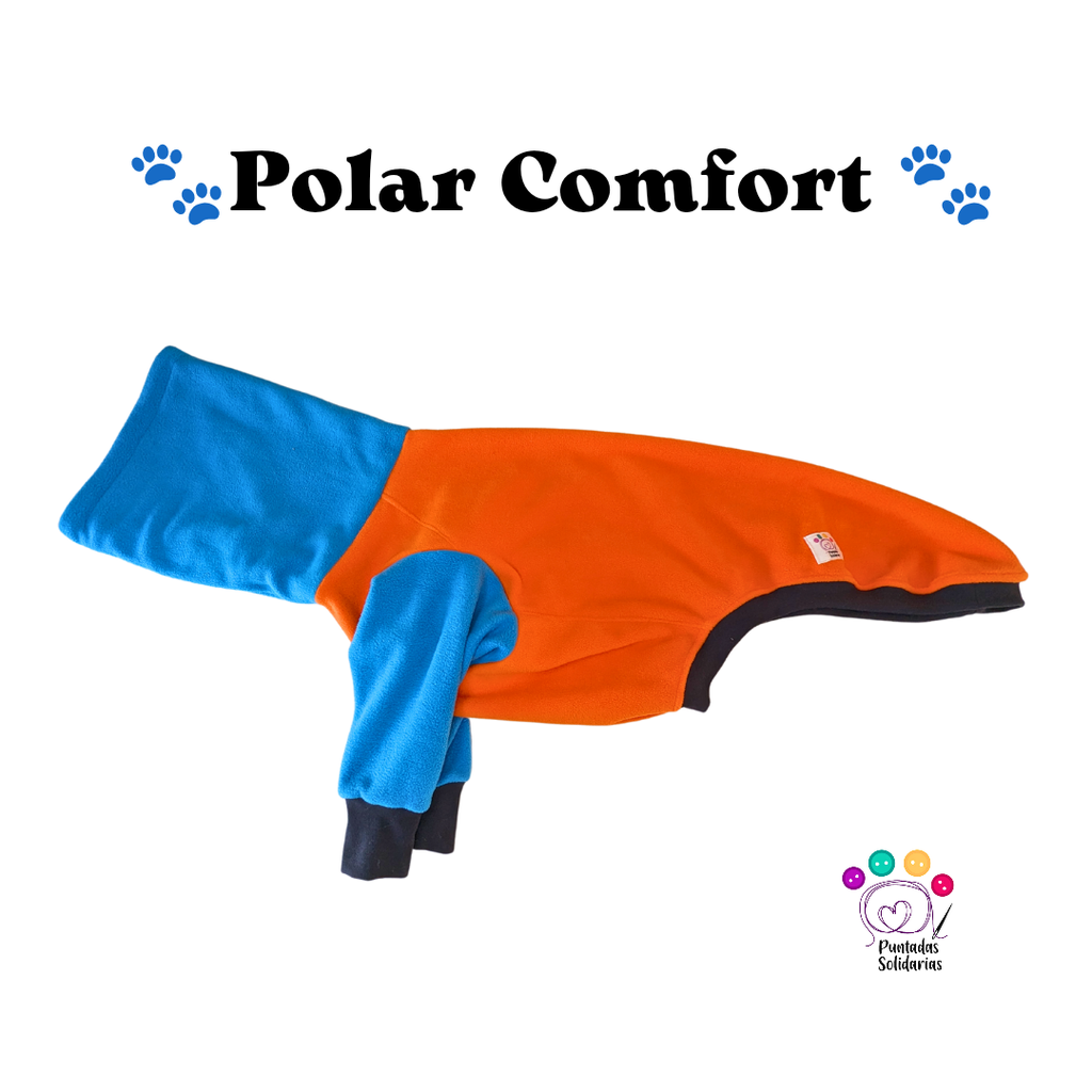 Polar comfort con patitas naranja y azul  (S)