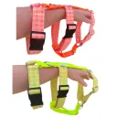 Arnés 3 puntos Vichy flúor (amarillo-naranja) personalizado