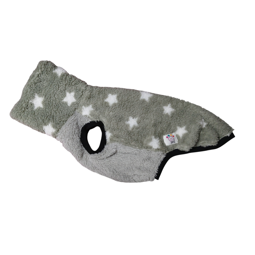 Abrigo de Sherpa estrellas/gris