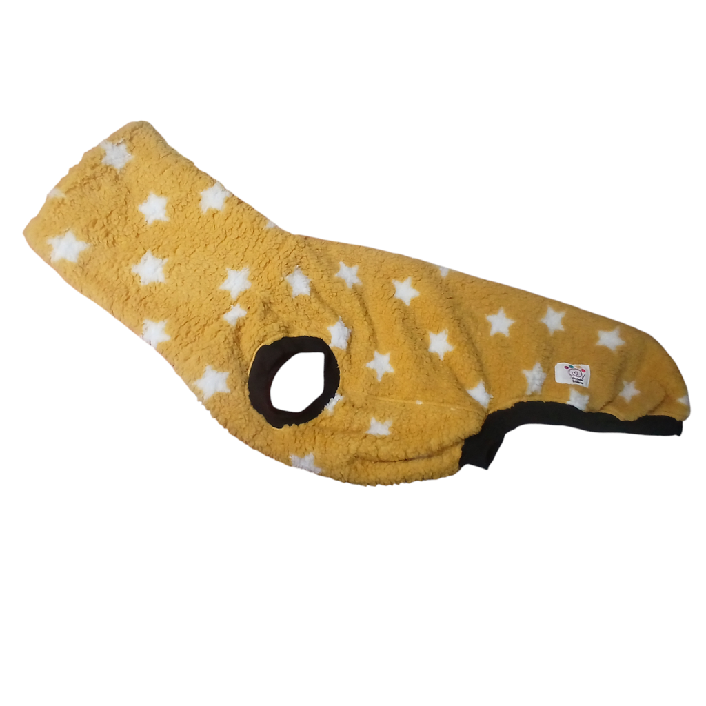 Abrigo de sherpa amarillo mostaza  (S)