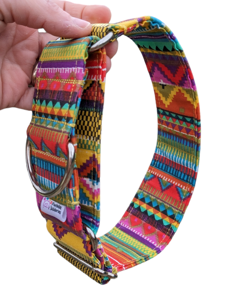 Collar martingale étnico rosa personalizado  (4 cm, Si)