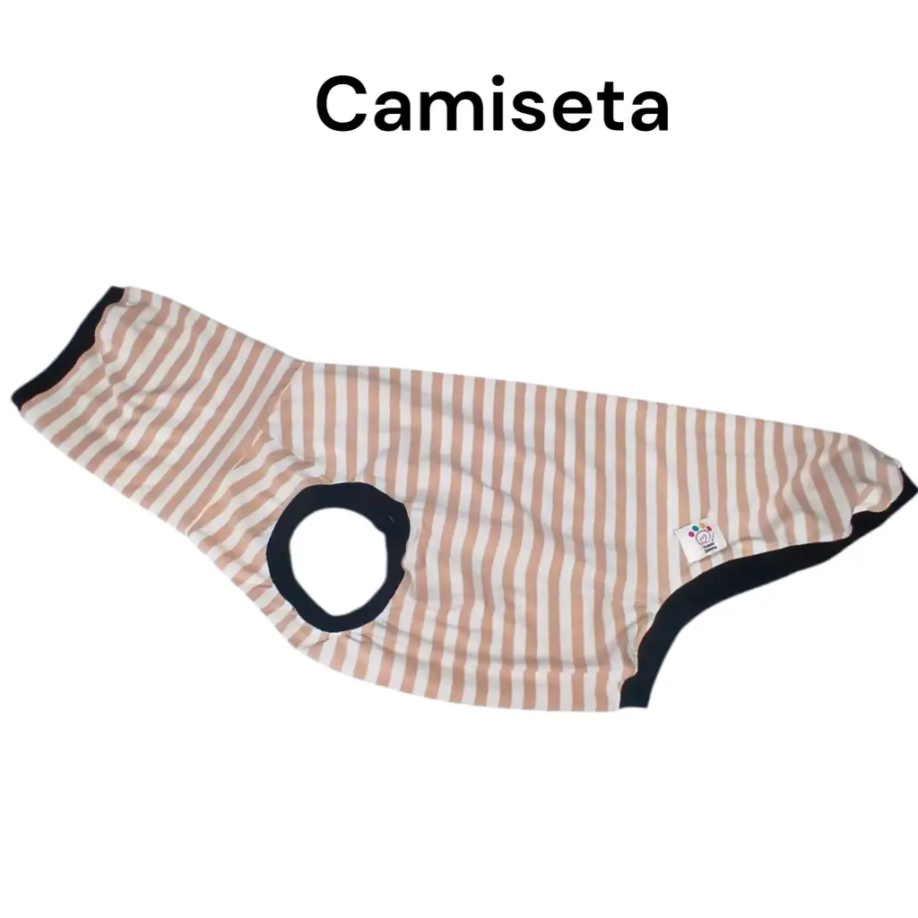 Camiseta de Rayas crema  (S)
