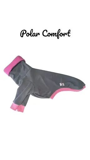 Polar comfort gris con puñito rosa